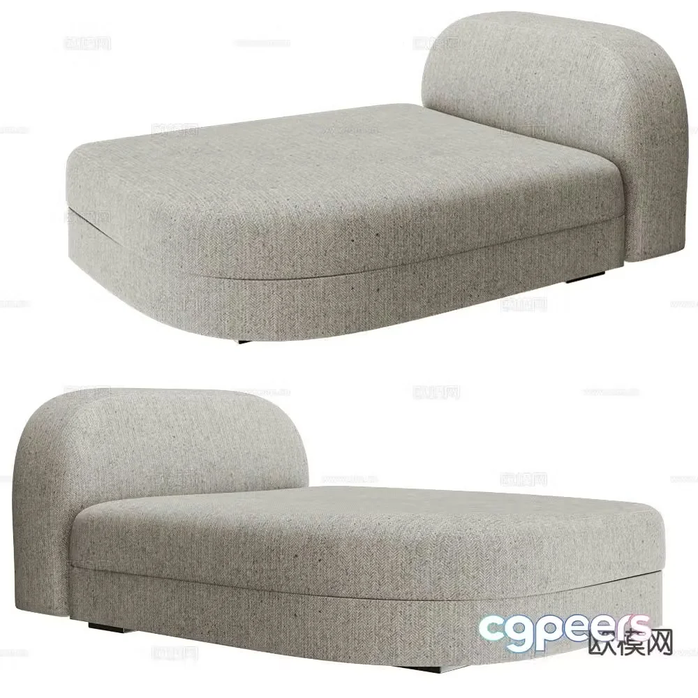 Modernature chaise longue 3d model