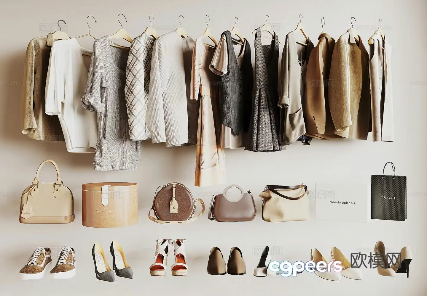 Modern clothes 3d model