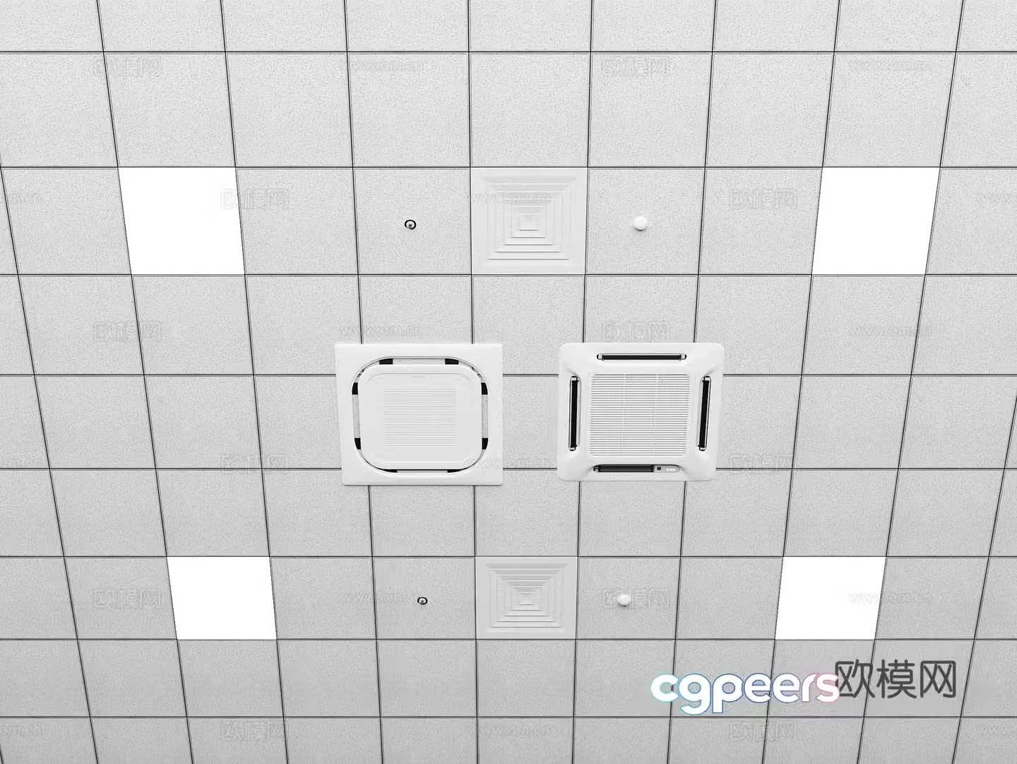 Mineral wool board ceiling 3d model