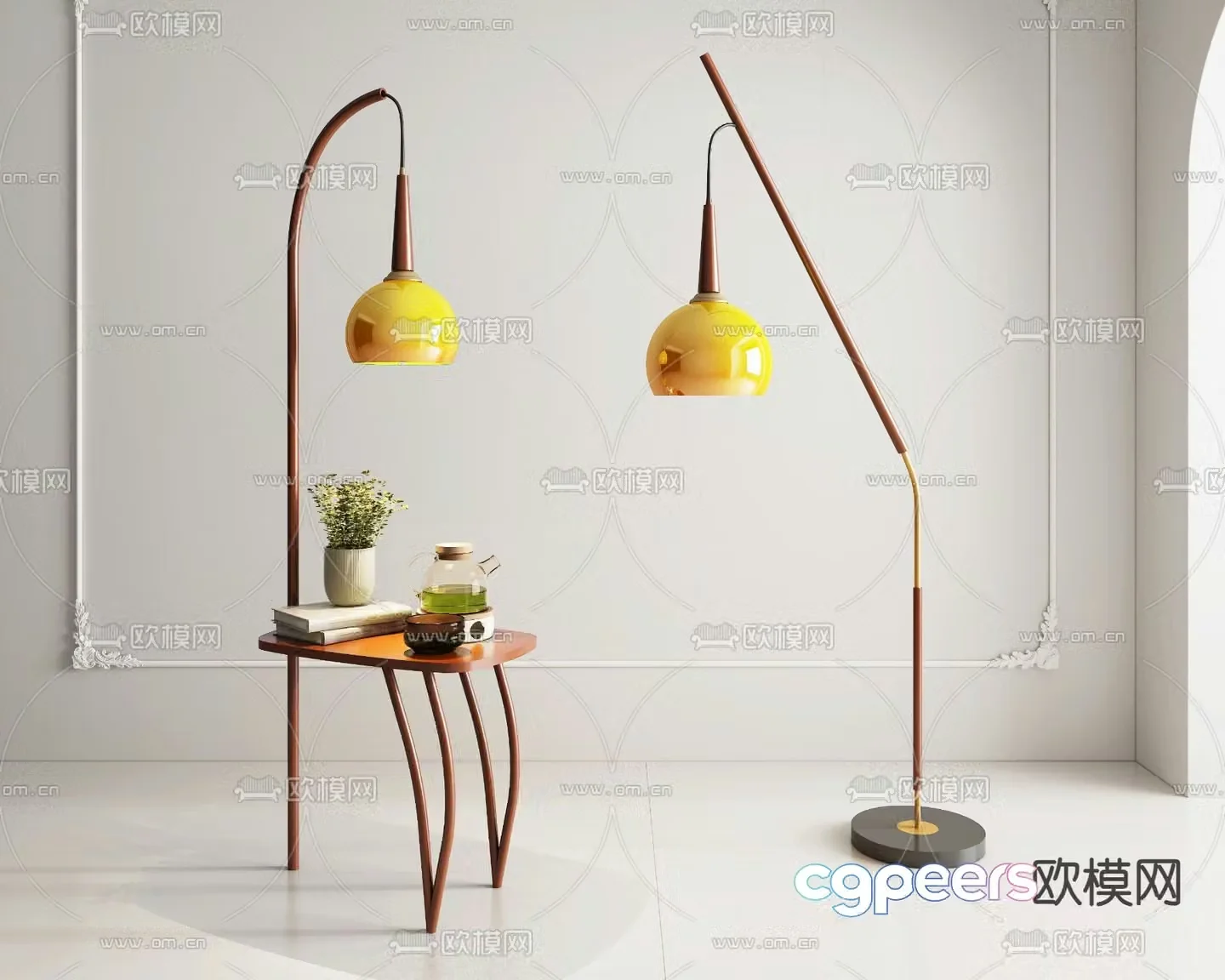 Floor lamp Fishing lamp 3d model