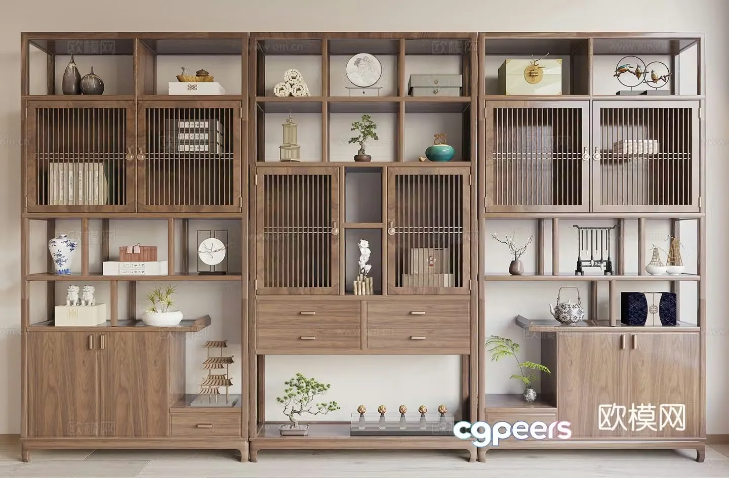 New Chinese style Bogu rack 3D model