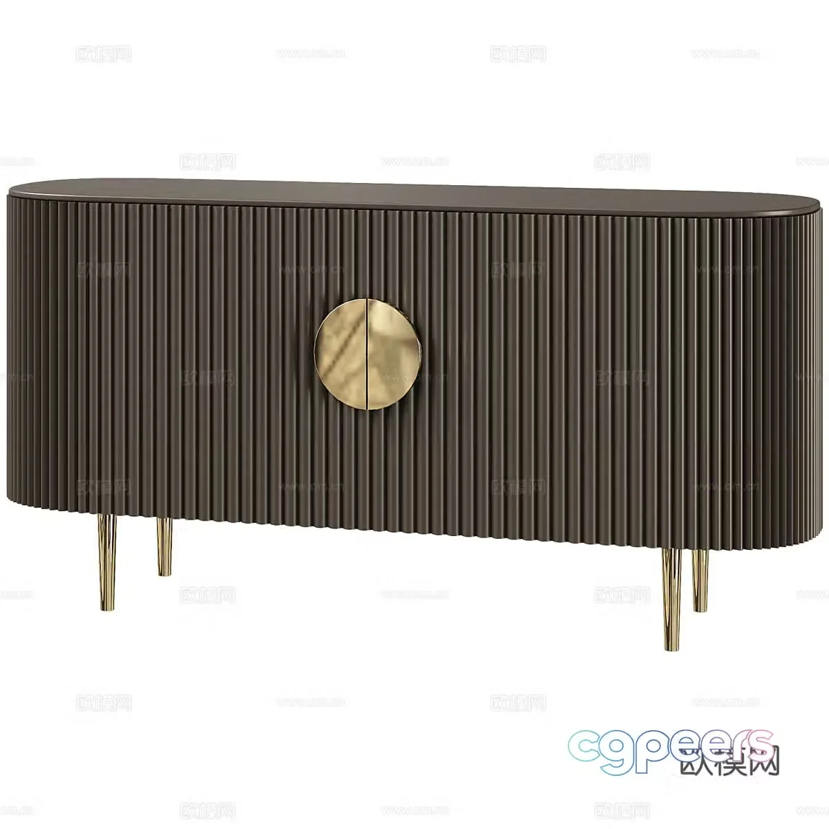 New Chinese style light luxury entrance cabinet end viewing platform 3D model