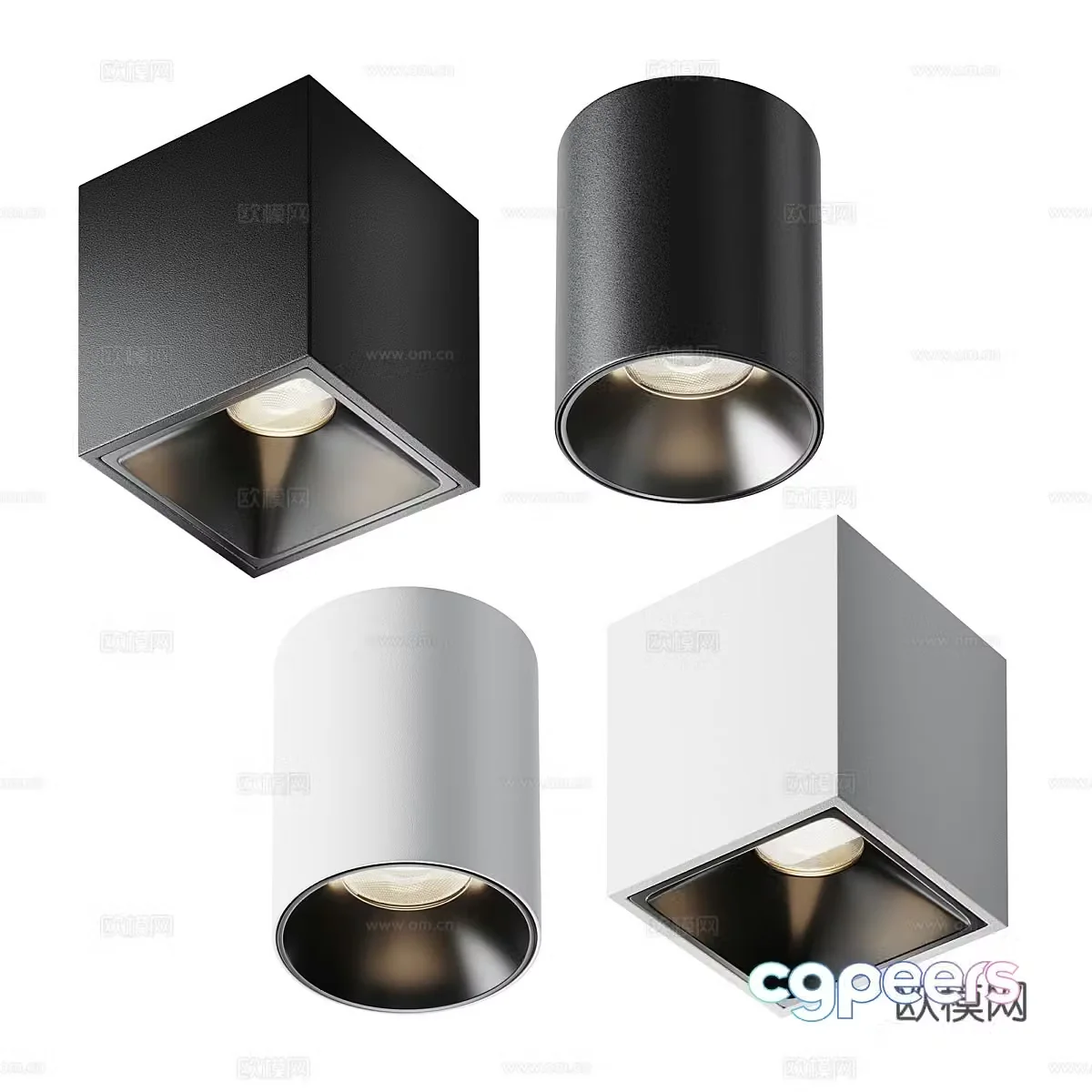 Surface mounted downlight spotlight 3D model