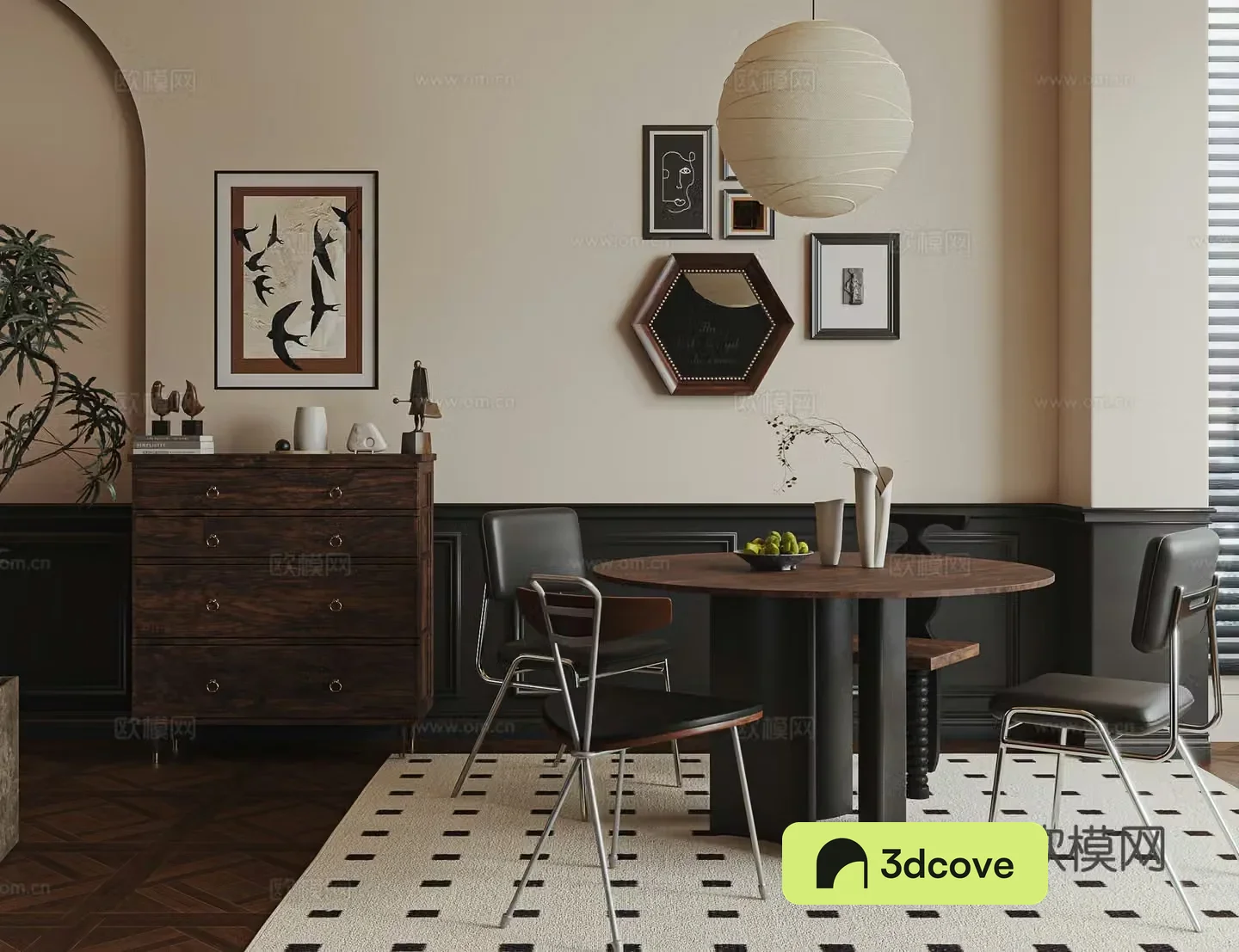 Medieval style dining table and chairs
