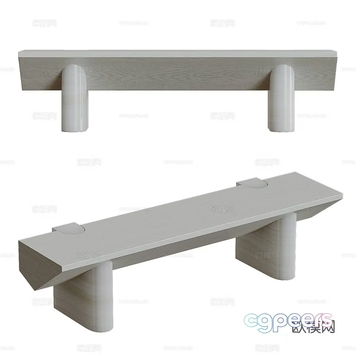 Modern Charles Kalpakian bench 3d model
