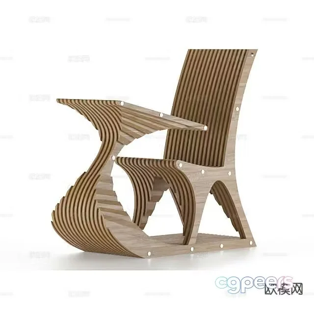 Modern children’s table and chair 3d model