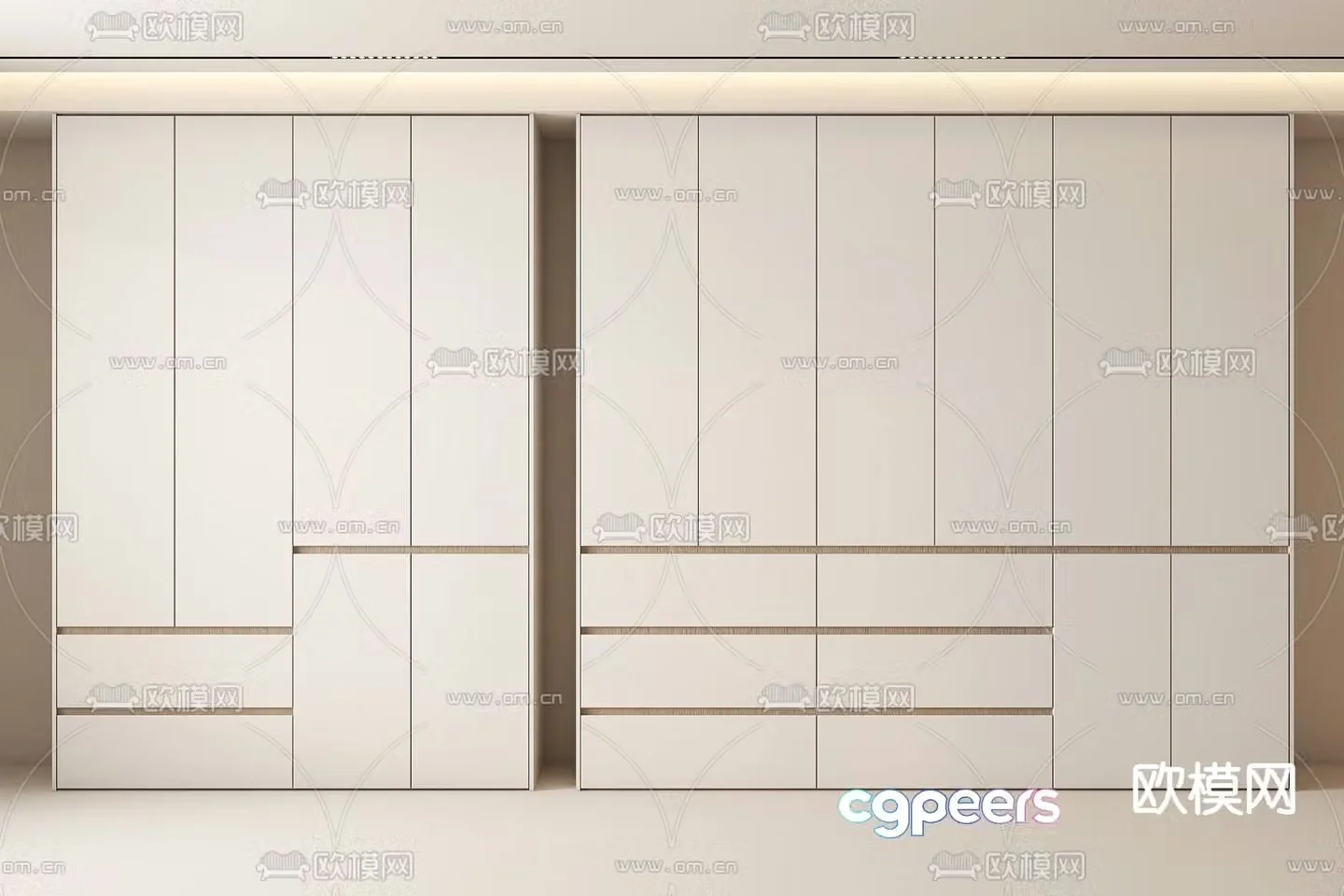 Simple wardrobe wardrobe 3d model