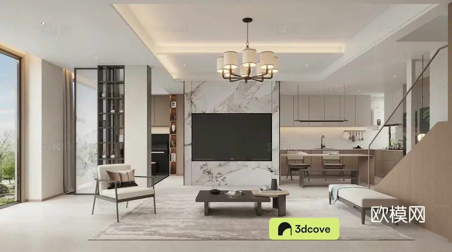 Modern living room dining room