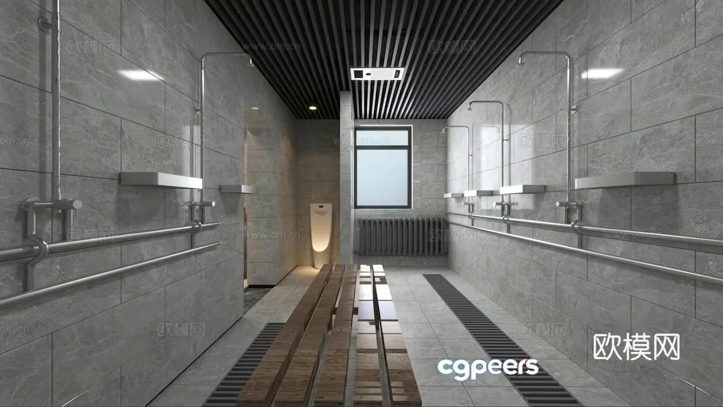 Industrial style bath center 3D model