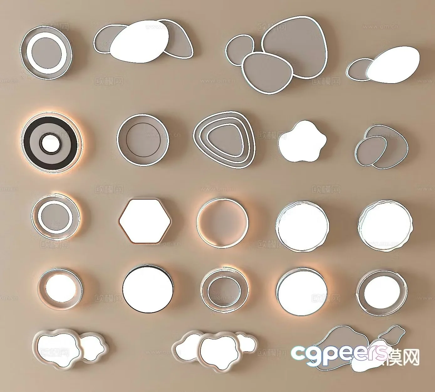 Modern ceiling lamp bedroom lamp living room lamp 3d model