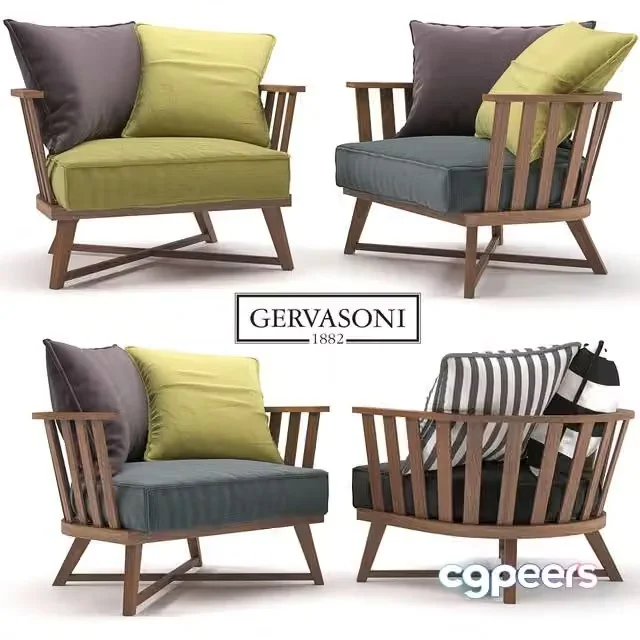 3ds Max Free – Gervasoni Gray 07 armchair