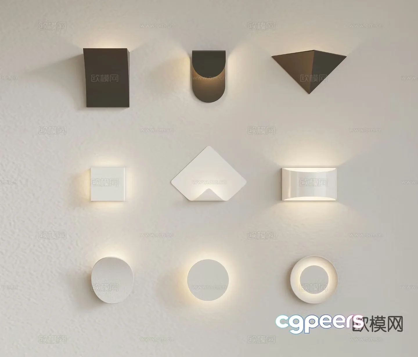 Creative wall lamp bedside wall lamp 3d model