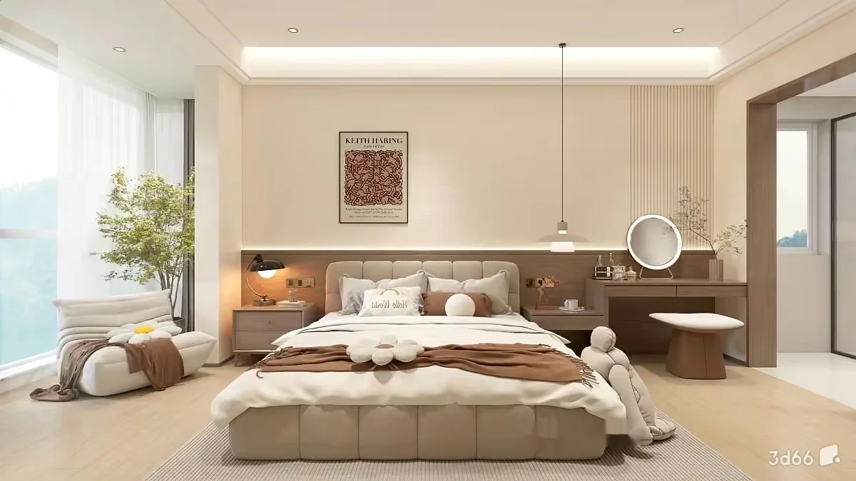 Cozy Bedroom 3D Model – 19452 – VRAY Render