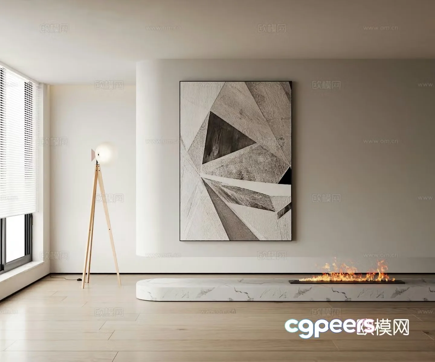 Modern decorative painting 3d model