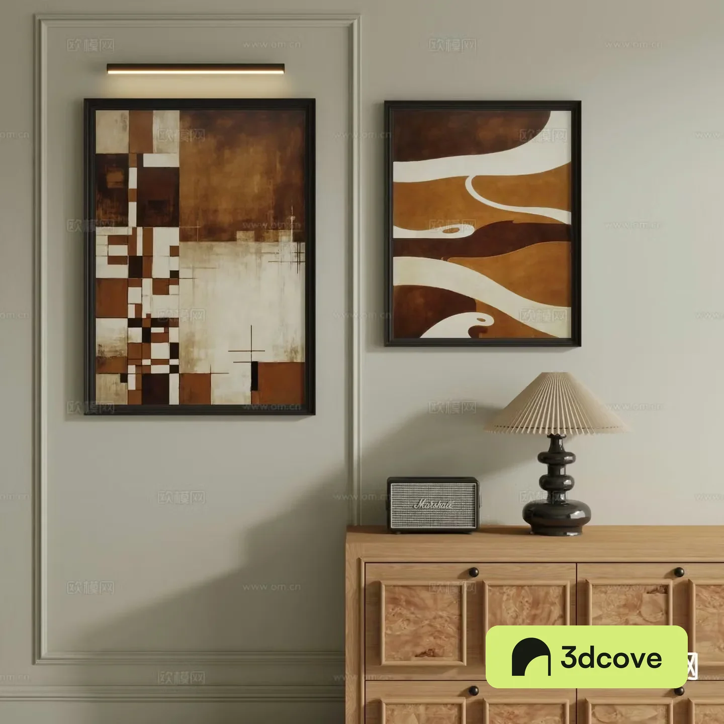 Modern decorative painting retro hanging painting