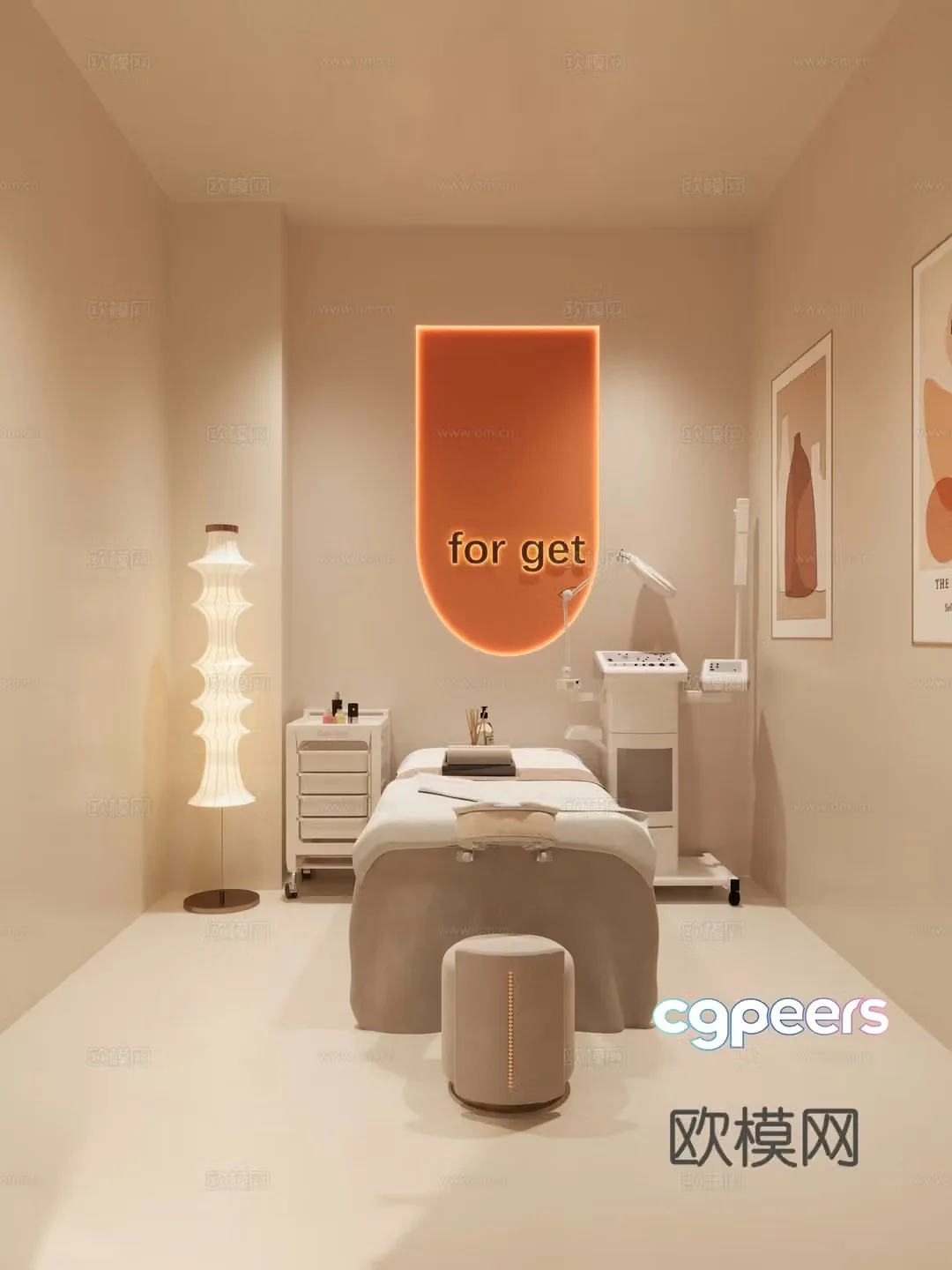 Beauty salon hall Beauty room Recreation area Negotiation area 3d model 3d model