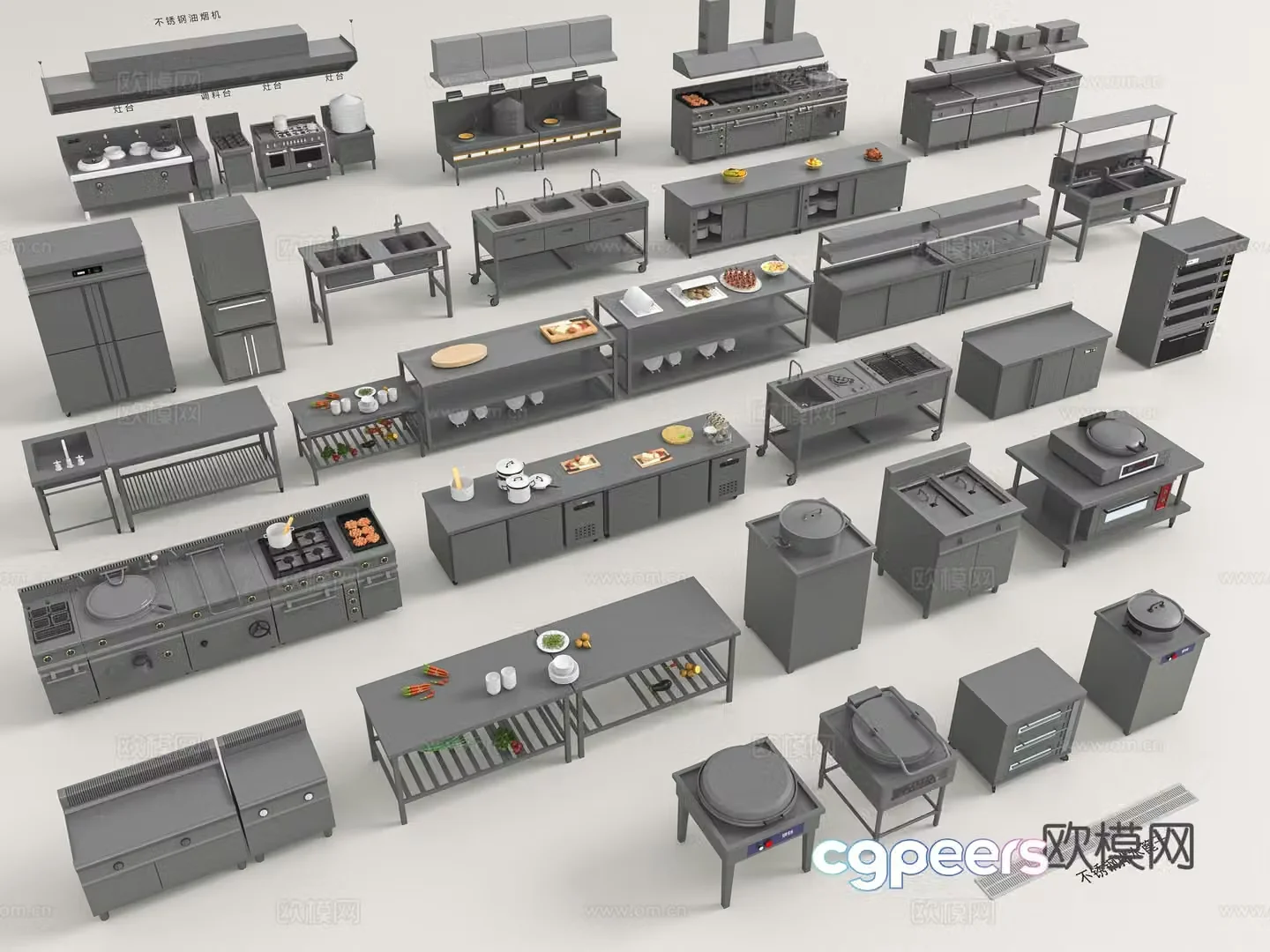 Modern kitchen 3d model
