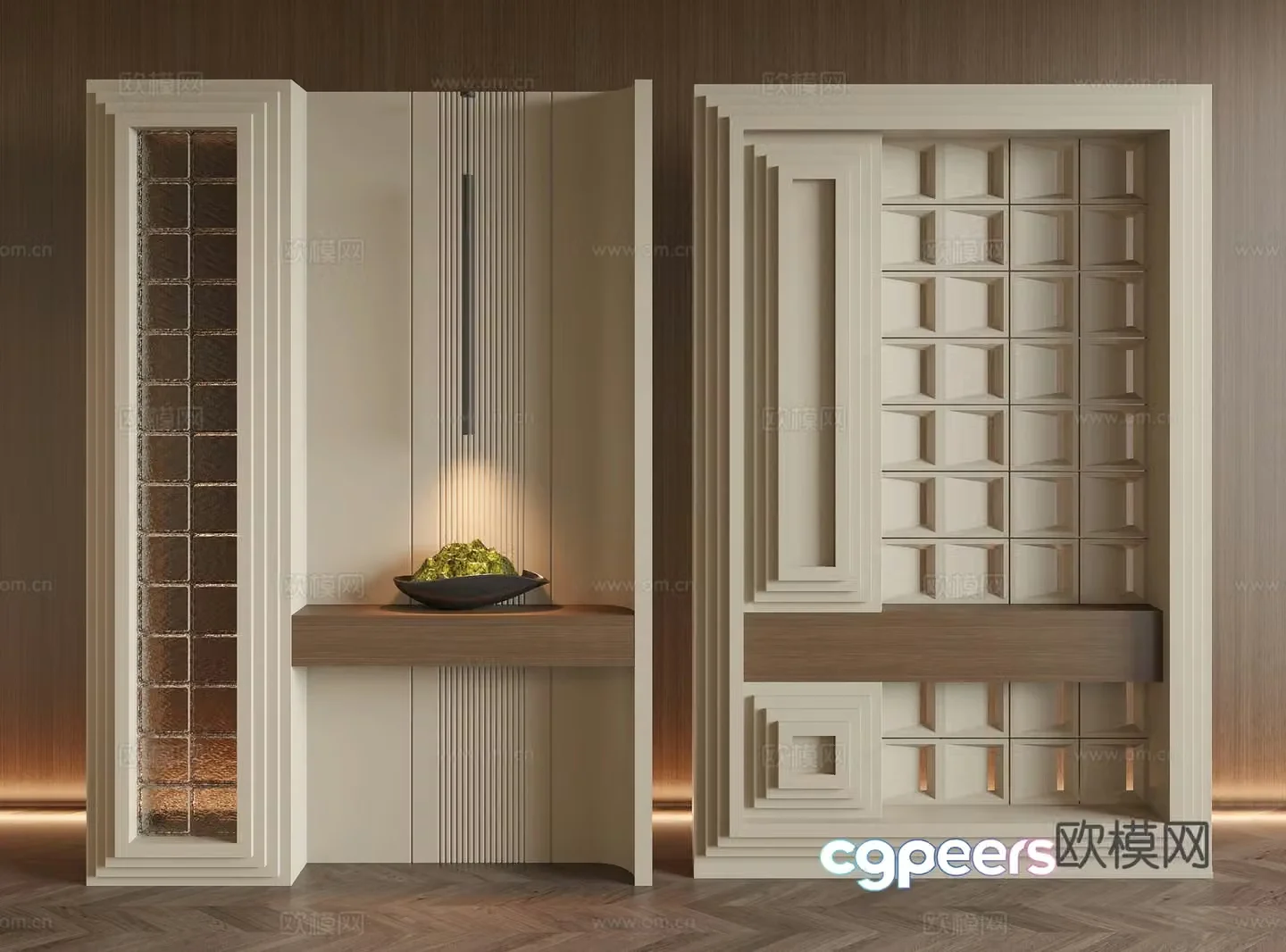 3D model of medieval style porch partition