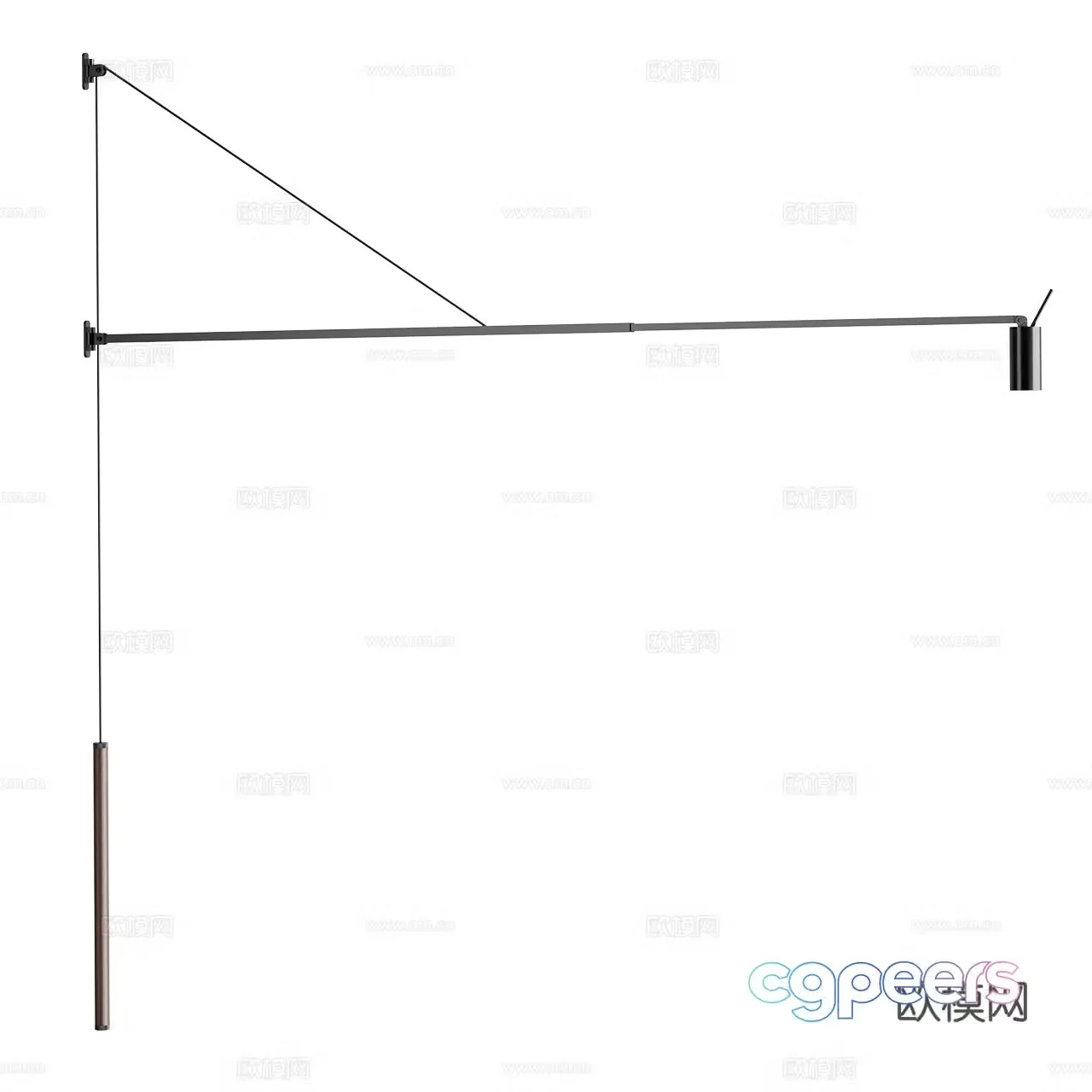 Nemo Minimalist wall lamp Modern wall lamp Long wall lamp Rocker wall lamp Decorative wall lamp 3D model