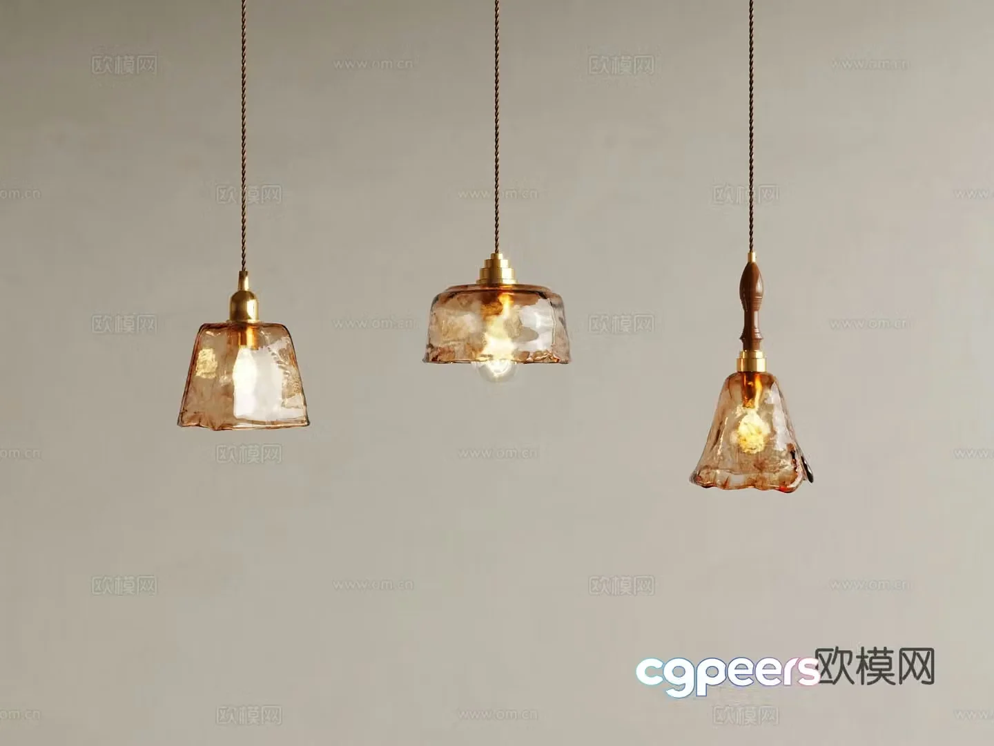 French chandelier glass chandelier 3d model
