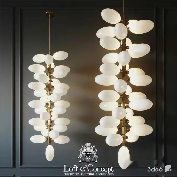 Gold Light Fixture 3D Model – 23659 – VRAY Render