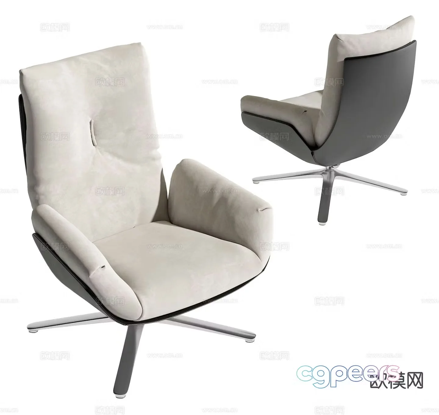 Modern single sofa 3d model