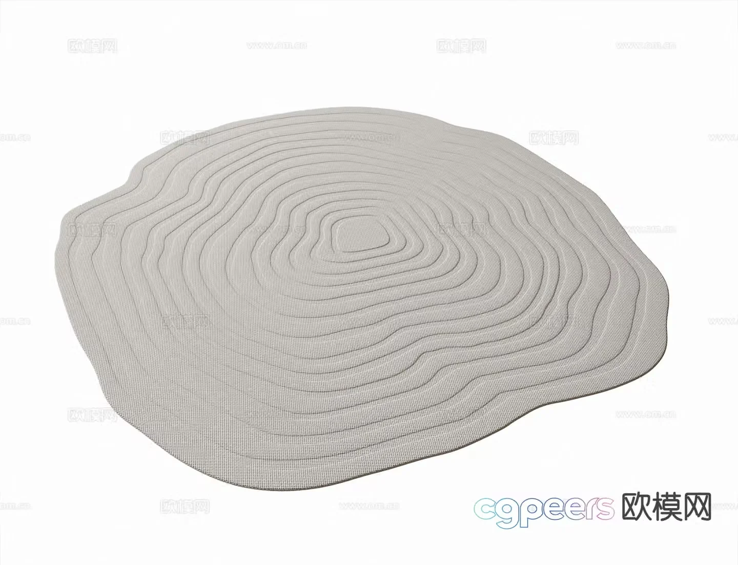 Modern shaped carpet 3d model