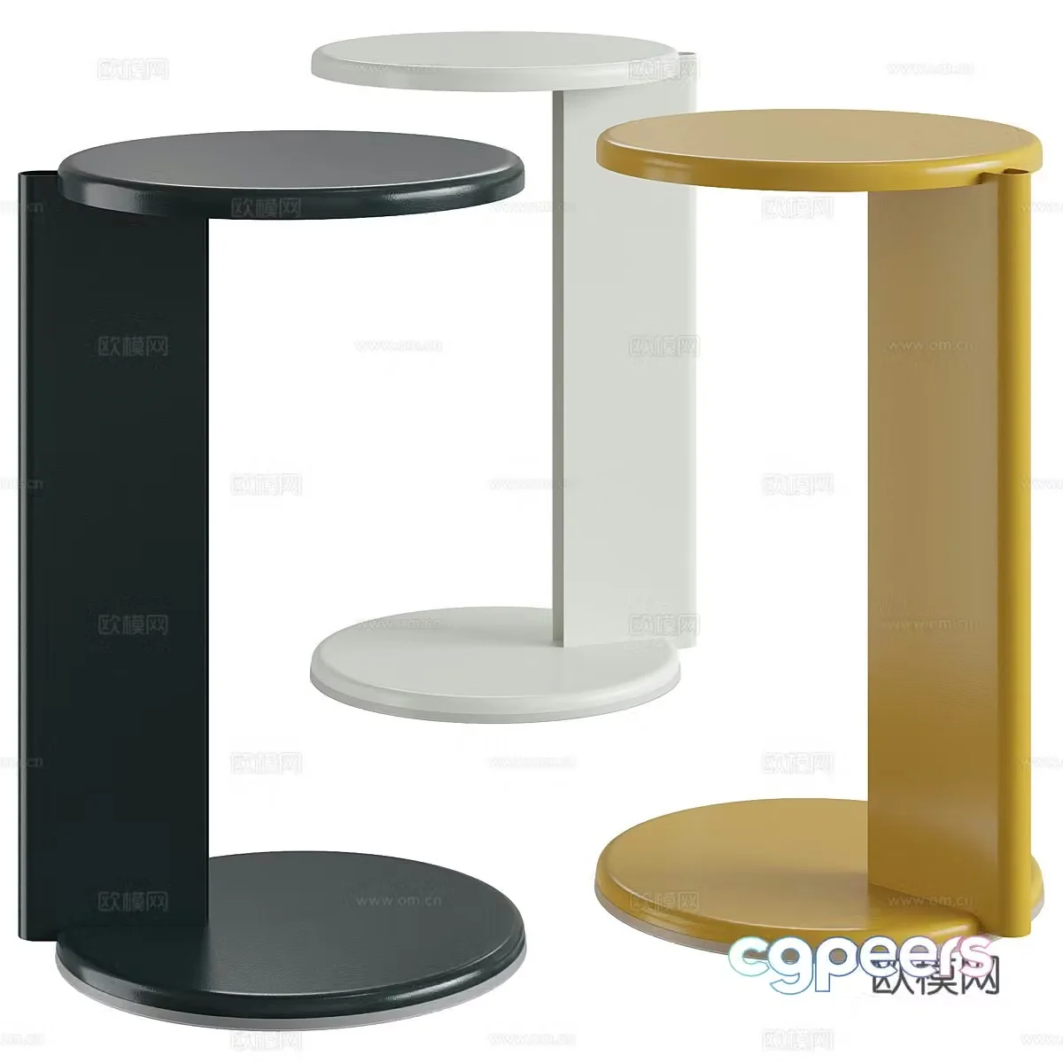 Modern Italian minimalist metal edge 3D model