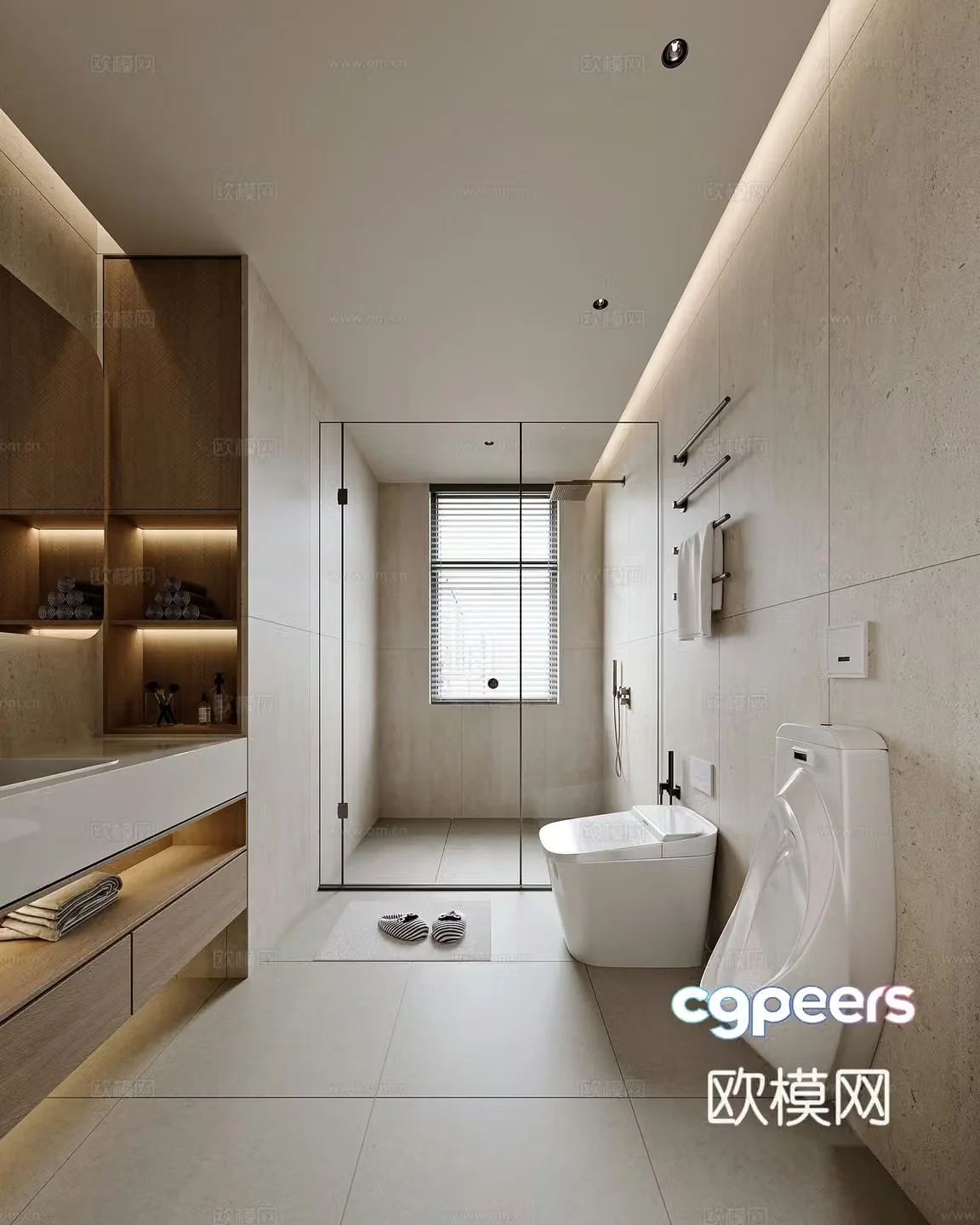 Modern bathroom bathroom 3d model