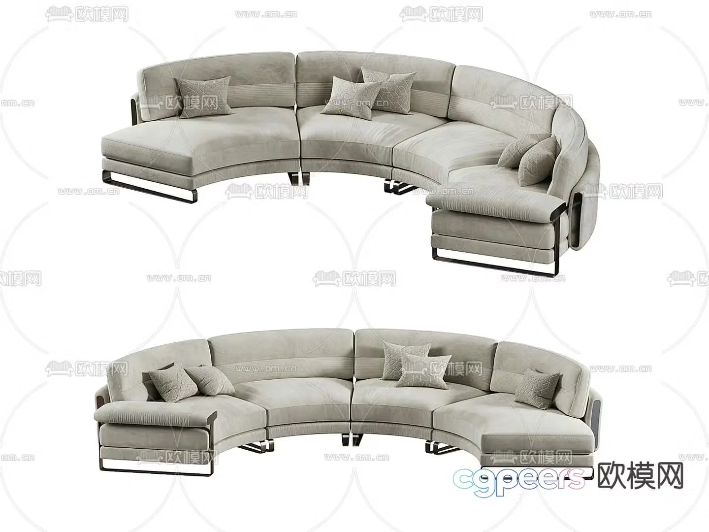 FLEXFORM curved sofa 3d model