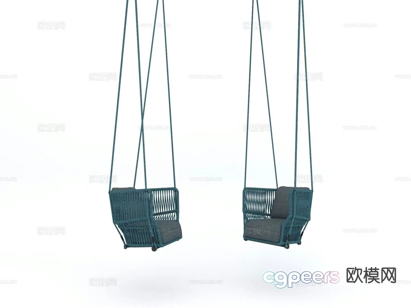 Modern outdoor hanging chair swing hanging basket single hanging chair 3d model