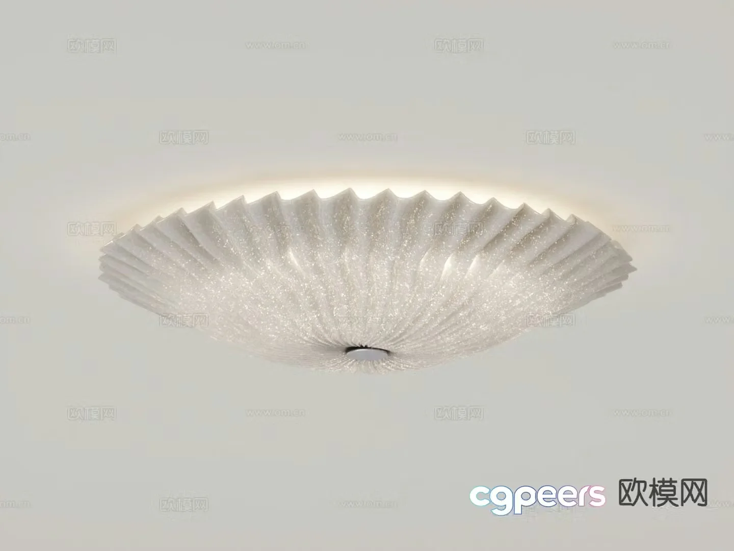 Cream style ceiling lamp 3d model
