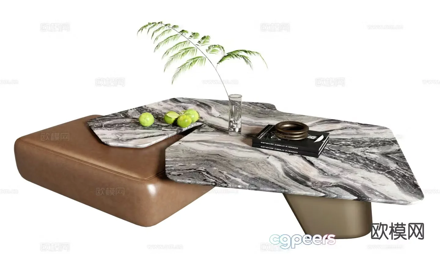 Modern special-shaped coffee table 3d model