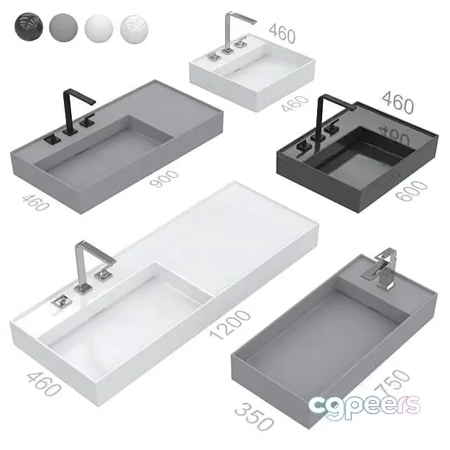 3ds Max Free – Laufen Kartell washbasins
