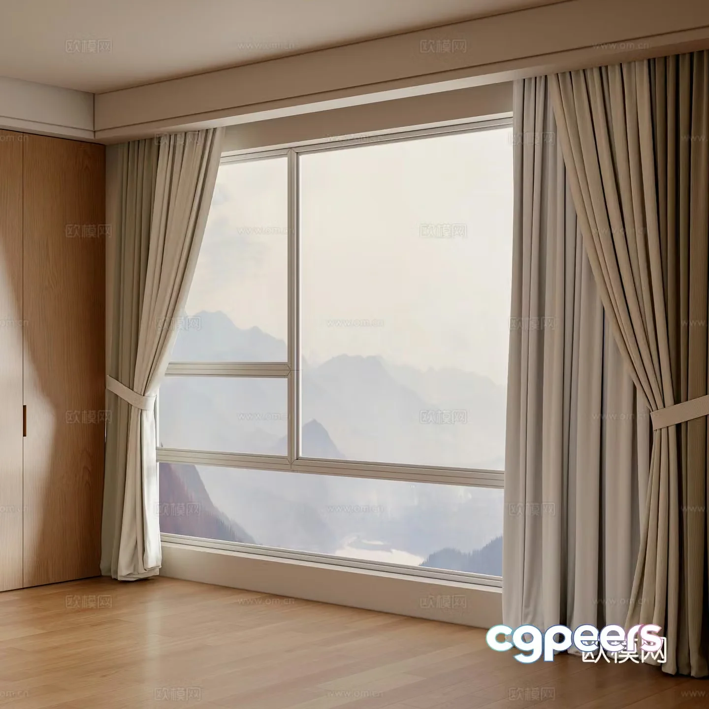 Modern Shangri-La Curtain 3D Model
