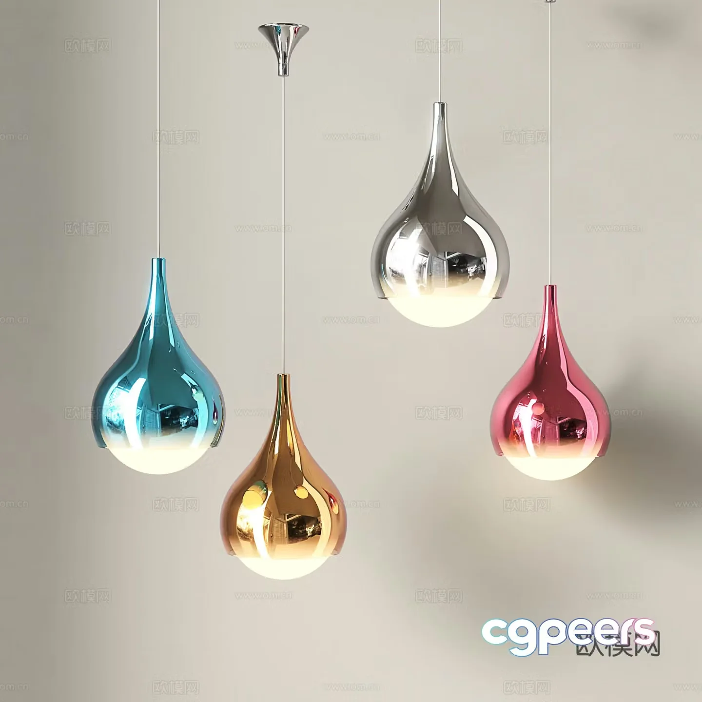 Modern small chandeliers glass bedside chandeliers minimalist small chandeliers light luxury restaurant chandeliers water drop chandeliers 3D model