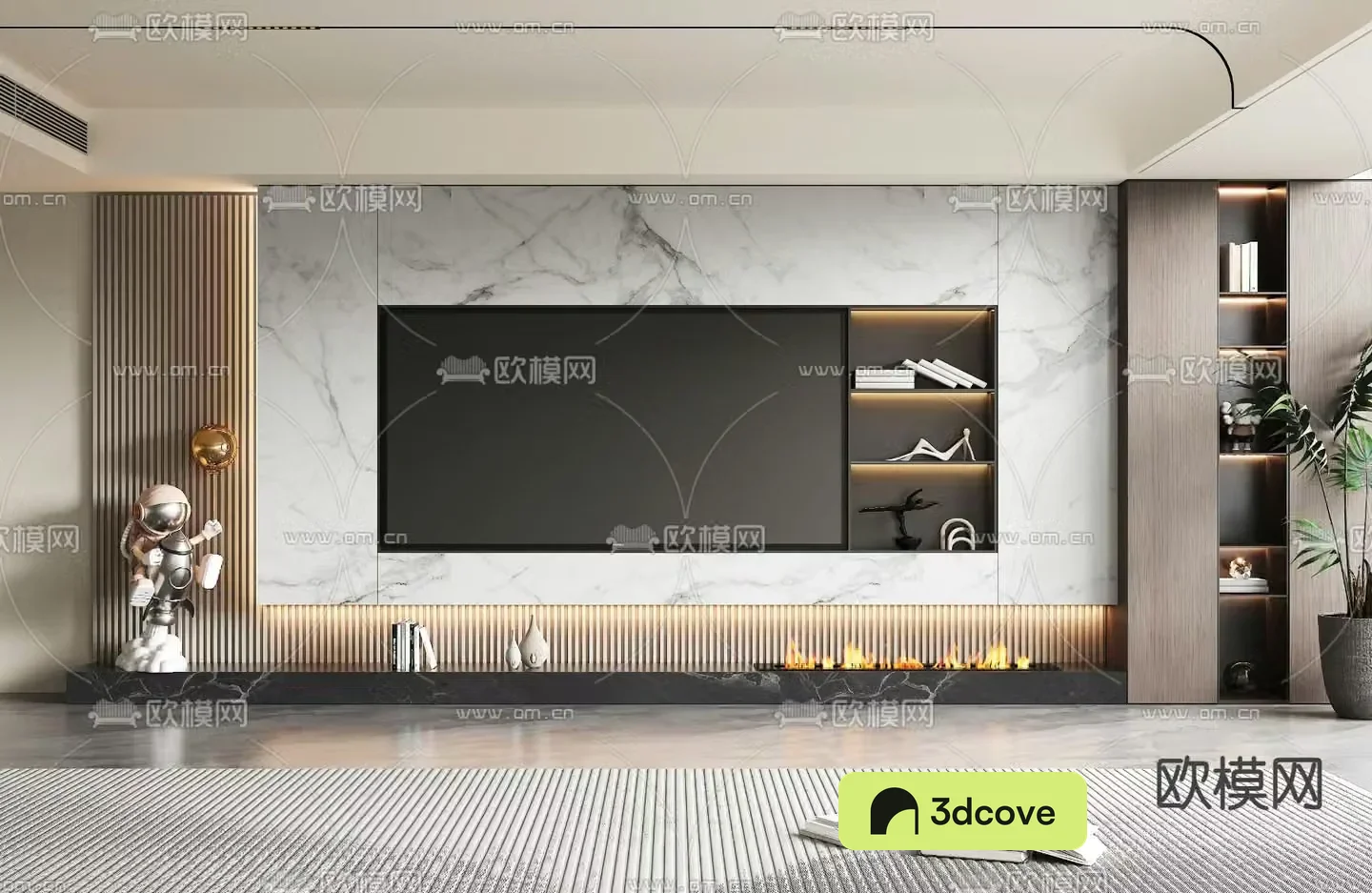 Modern TV background wall Living room background wall
