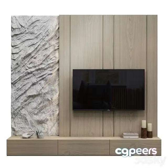 3ds Max Free – Modern TV wall 05