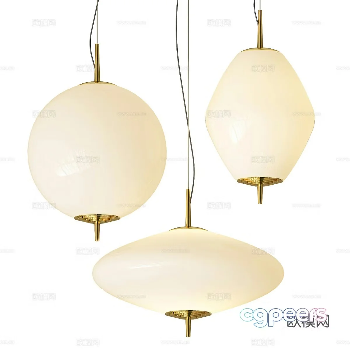 Modern light luxury Nova chandelier 3d model