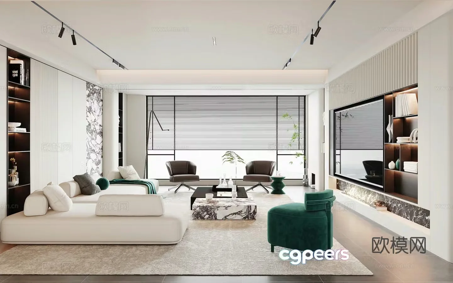Modern living room 3d model