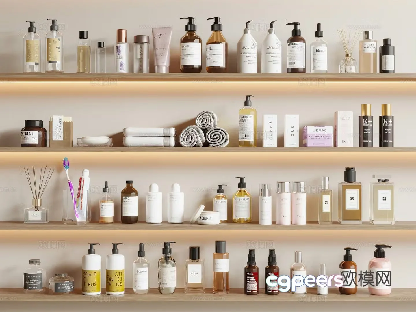 Modern wash supplies wash supplies shower gel skin care products 3D model