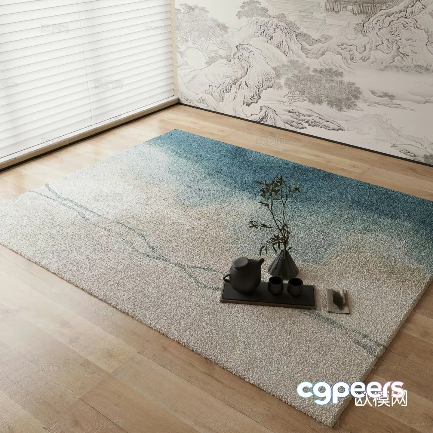 New Chinese carpet 3D model