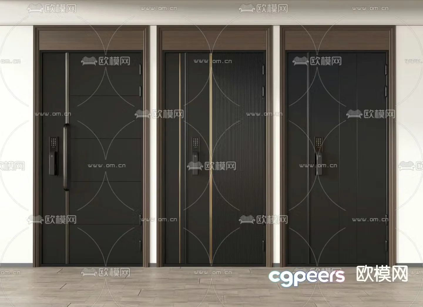 Entry door Security door Password door 3d model