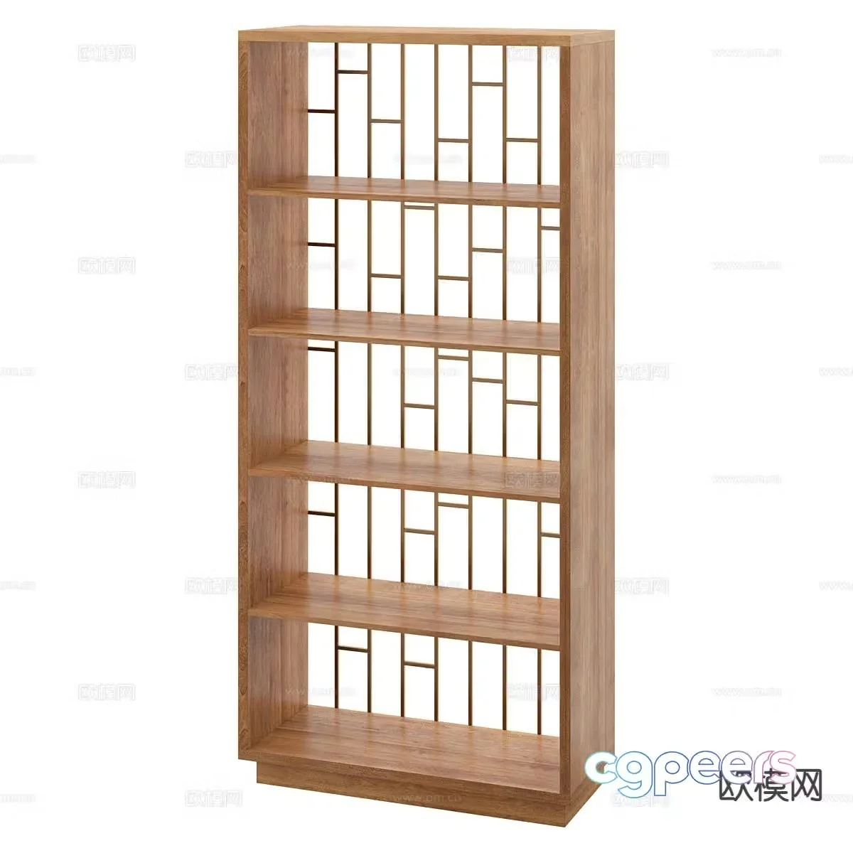 New Chinese style bookshelf 3d model