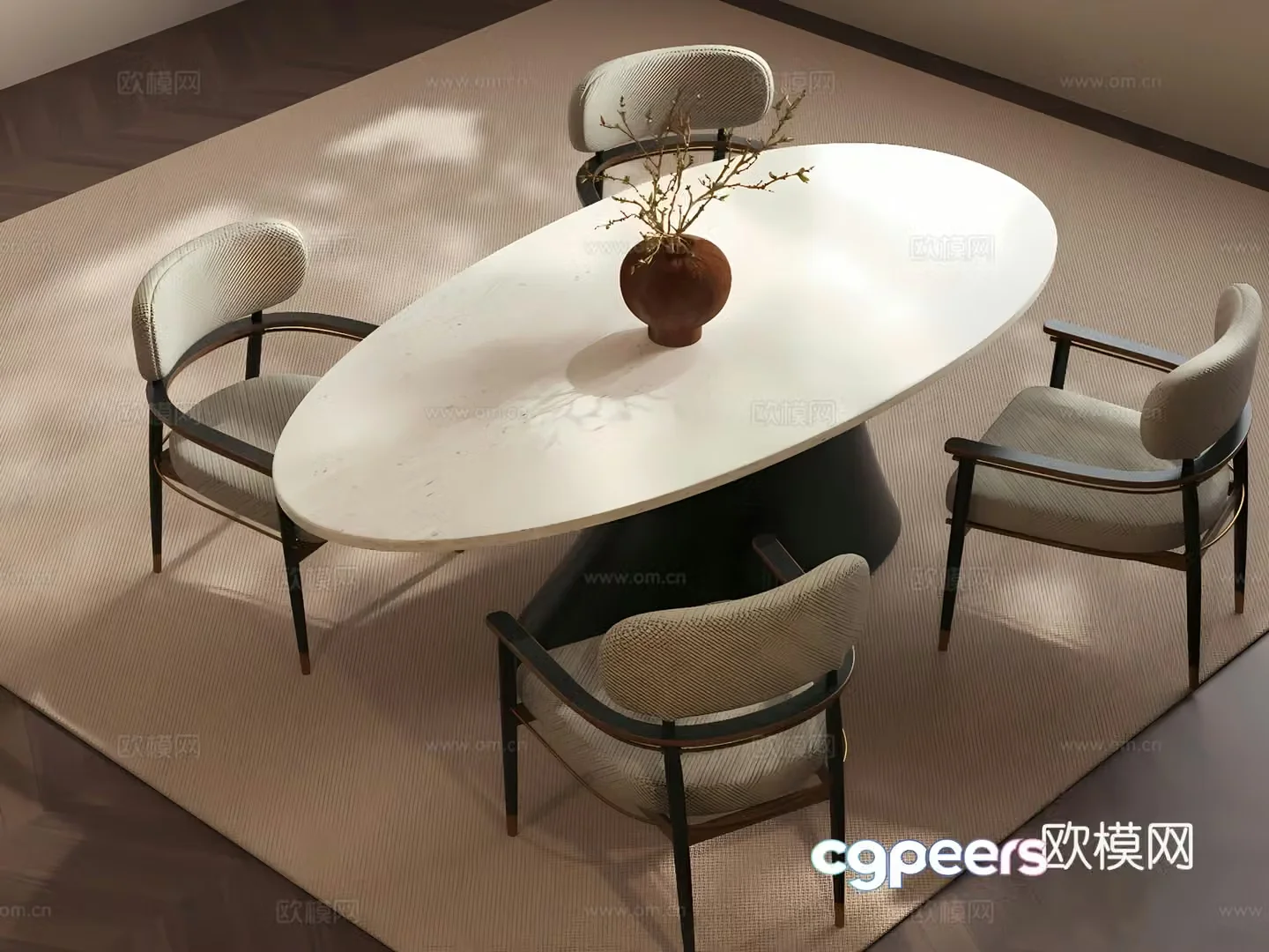 Modern Italian dining table and chairs Modern dining table and chair Italian dining table and chair Luxury dining table and chair 3d model