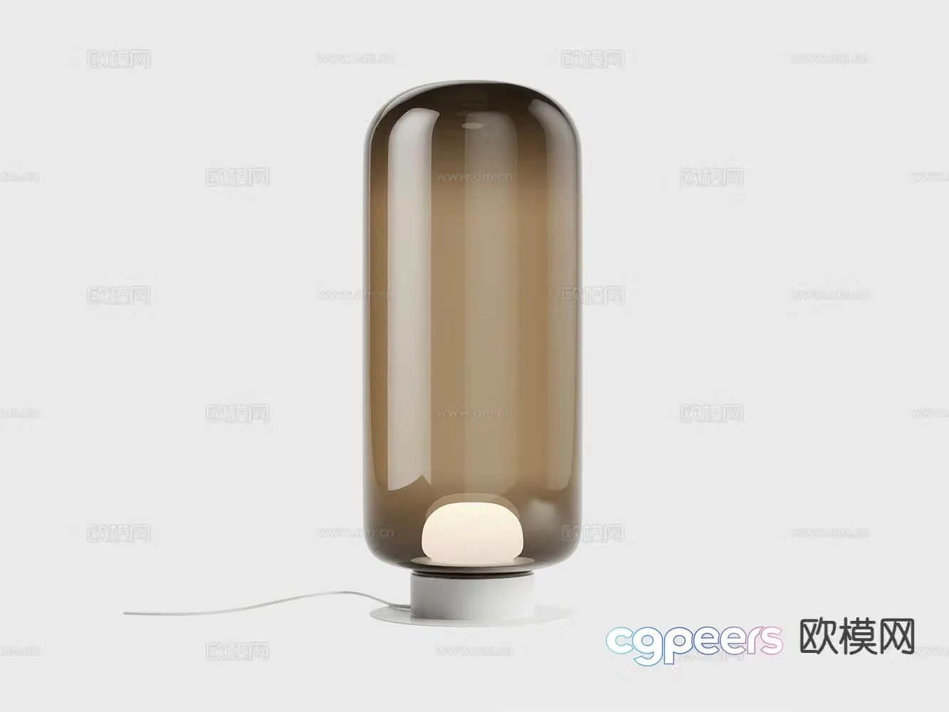 Minimalist desk lamp glass desk lamp 3d model
