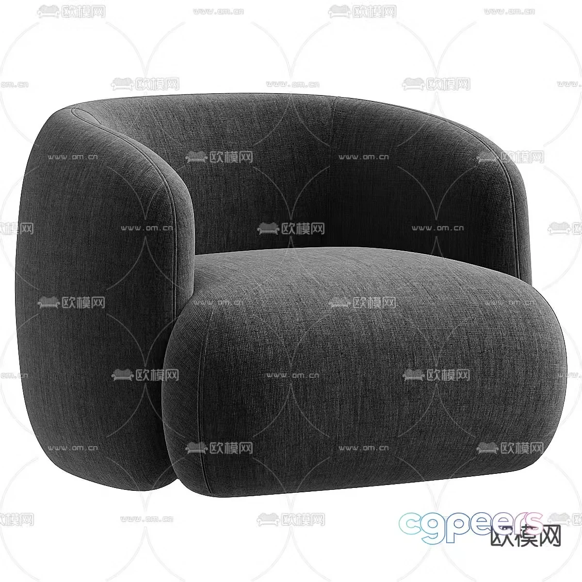 Single sofa leisure sofa 3d model