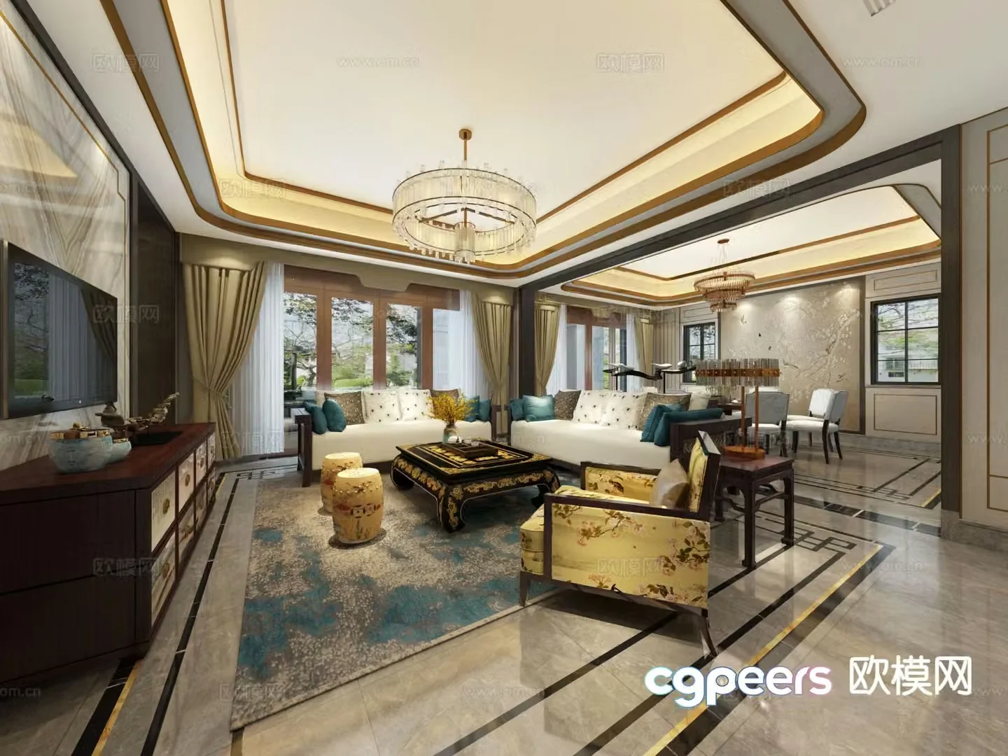 New Chinese restaurant 3D model