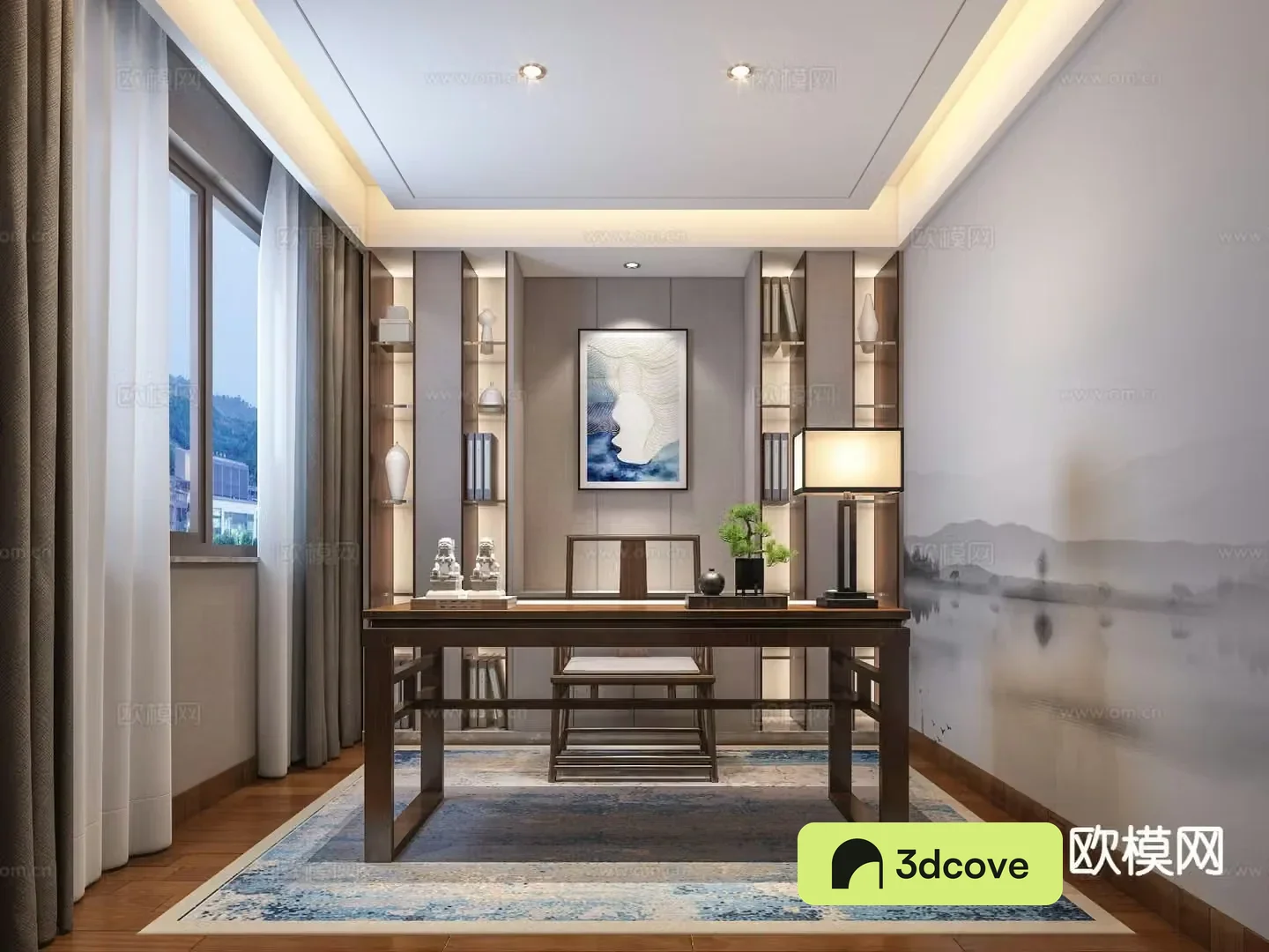 New Chinese style study