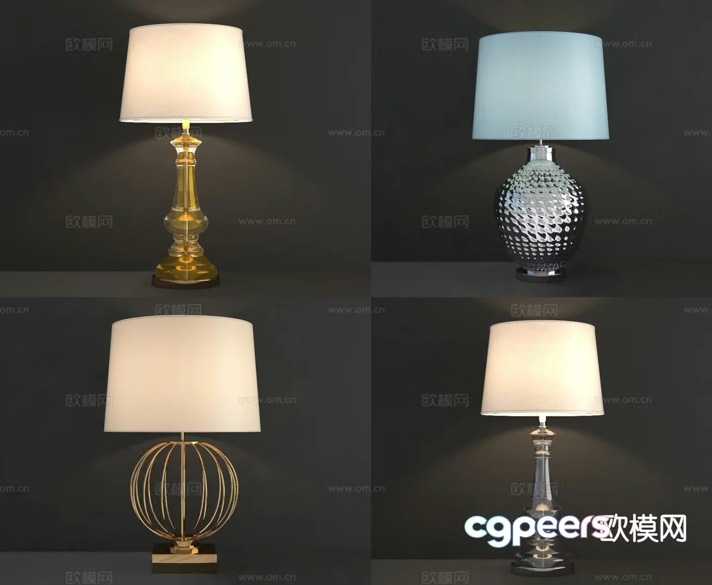 Nordic table lamp bedside table lamp 3d model